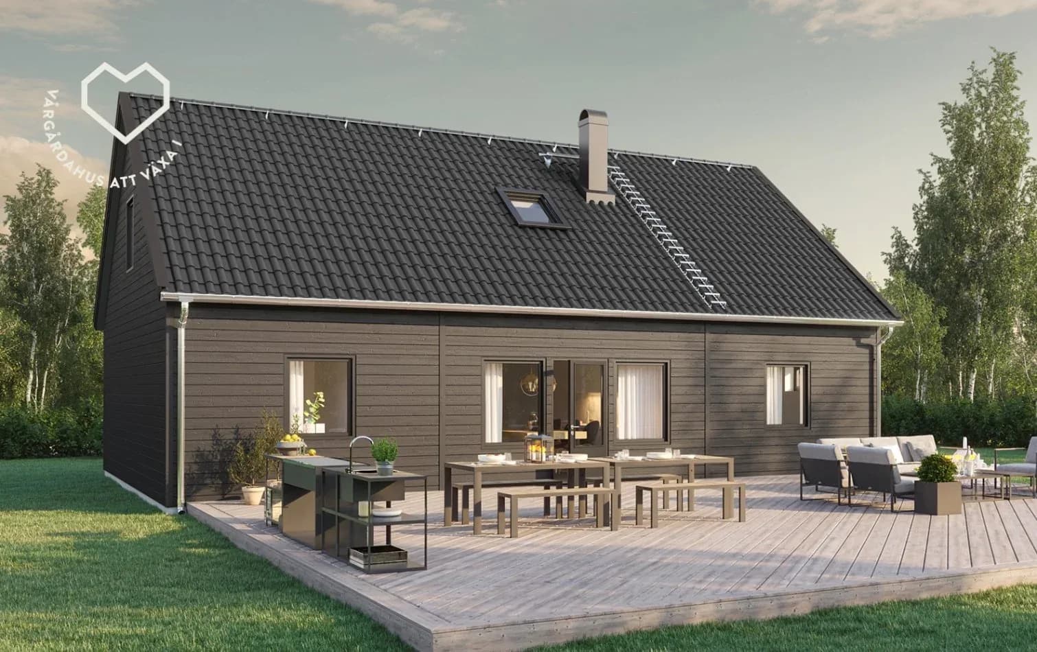 Villa Nygård modernanpassat för ett flexibelt familjeliv