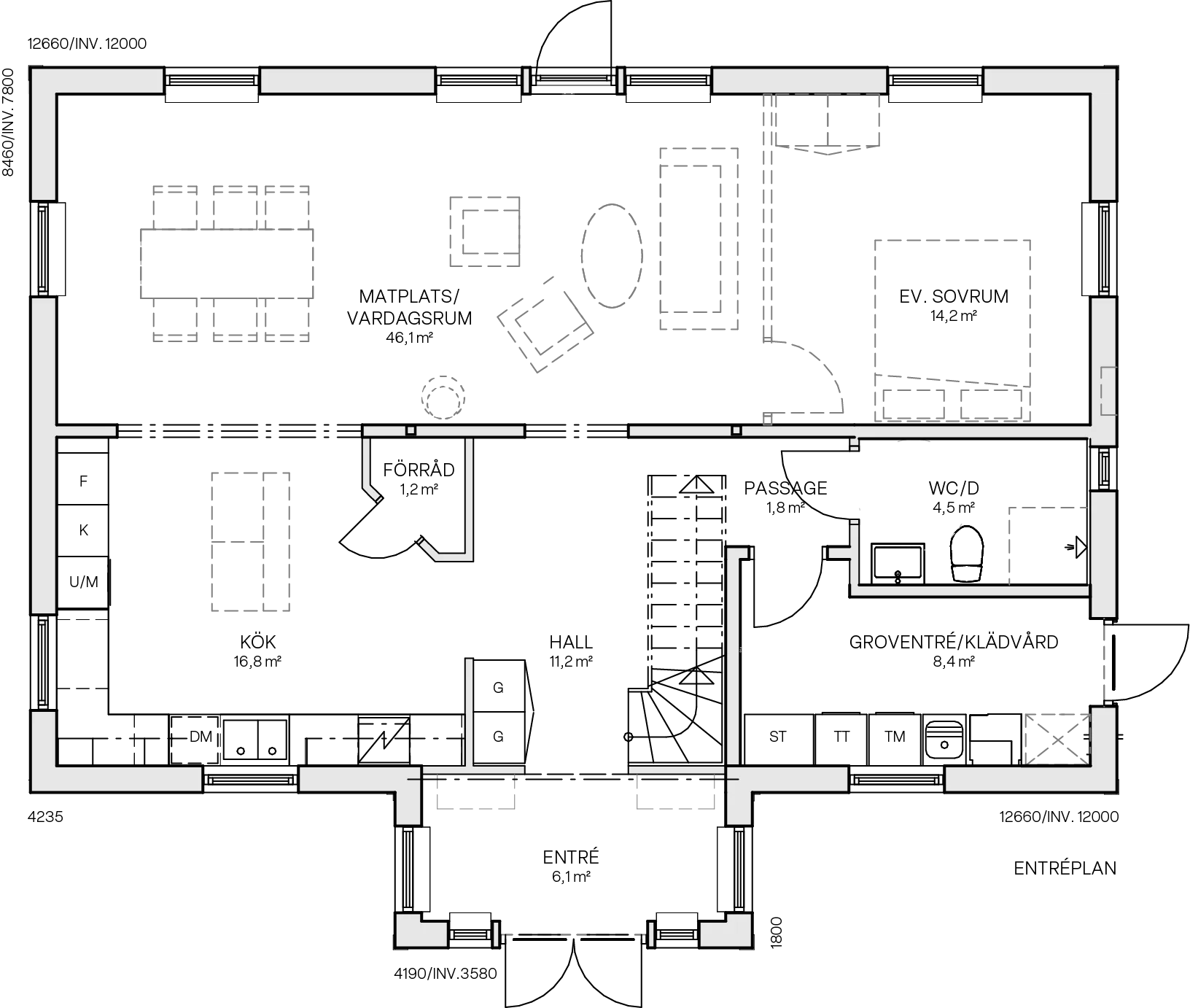Villa Rosendal planritning