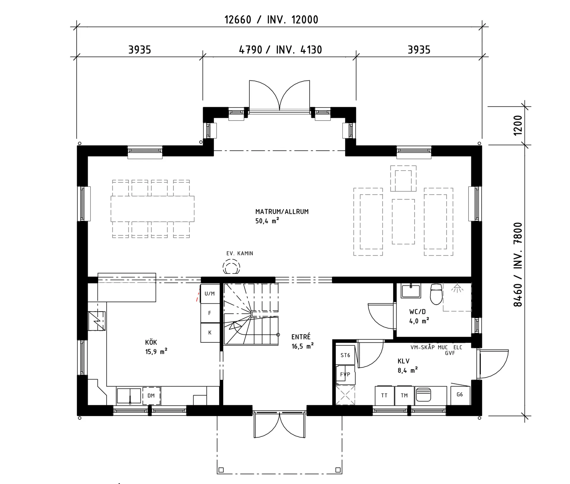 Villa Solsidan planritning