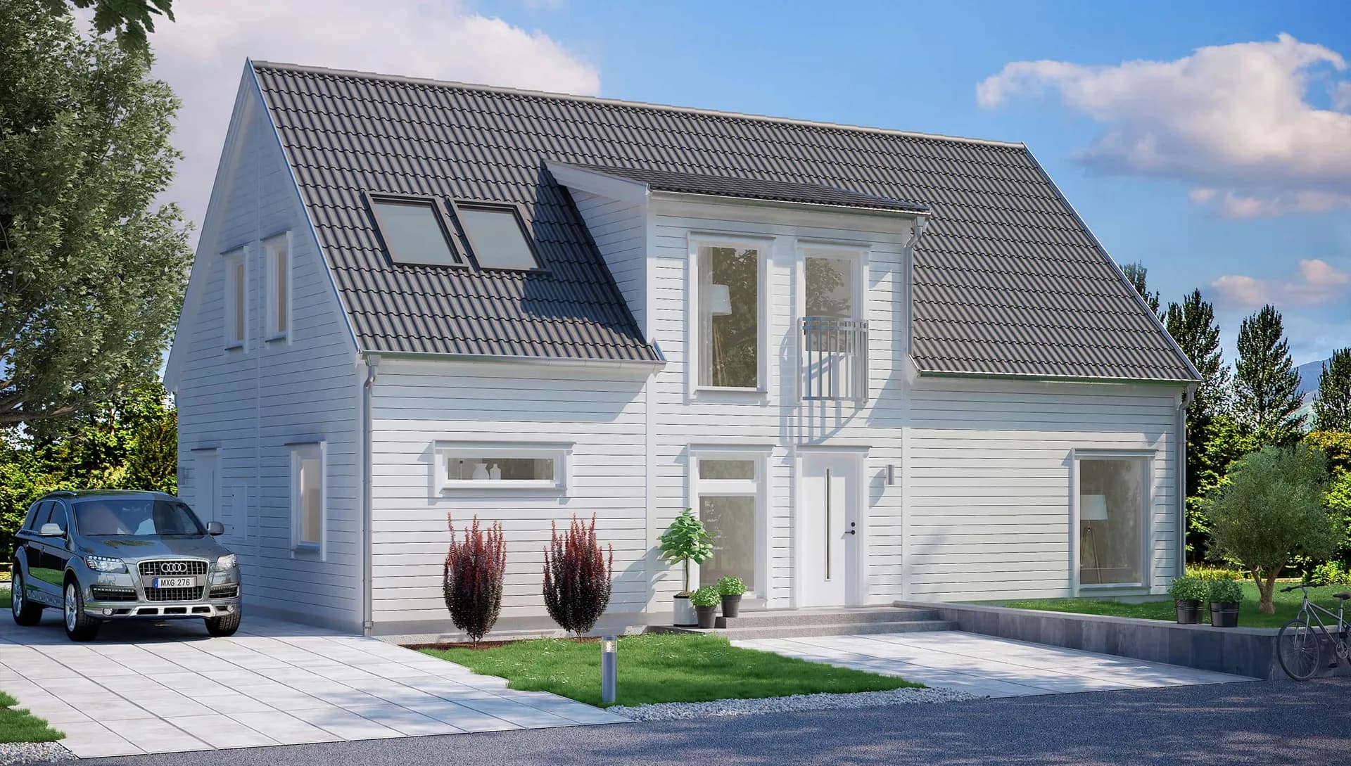 1,5-planshus kort takutsprång