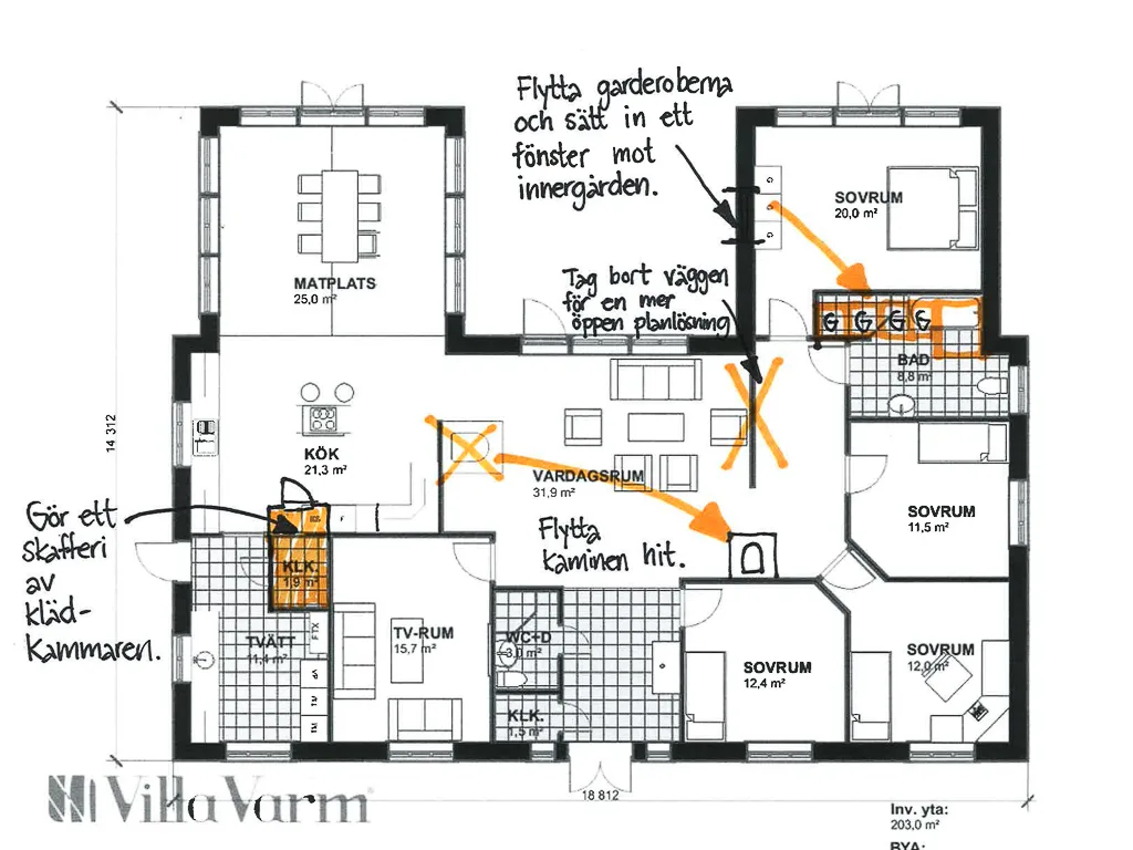 Villa Almby planritning 2