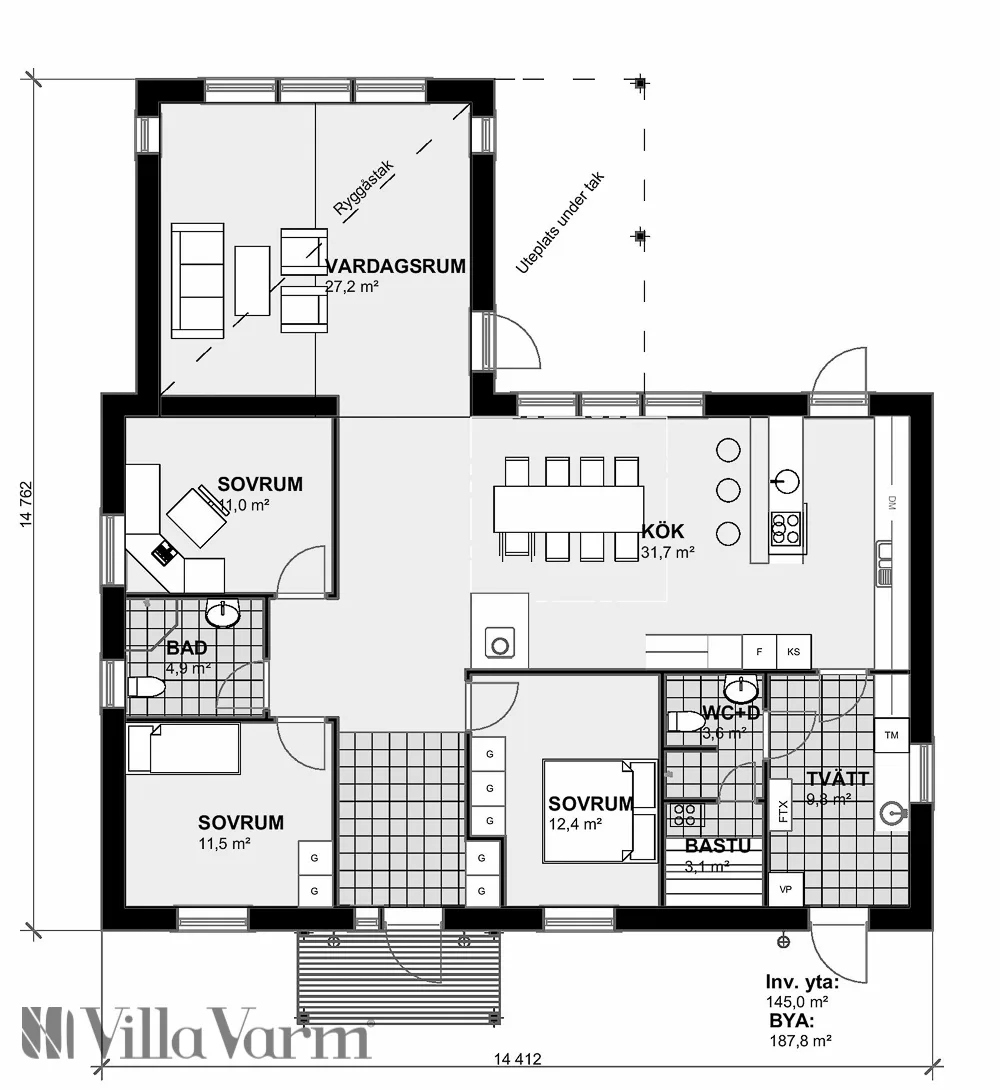 Villa Altergård planritning 1