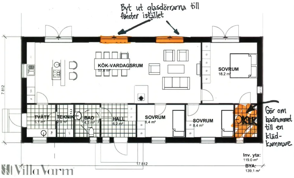 Villa Altermyran planritning 2