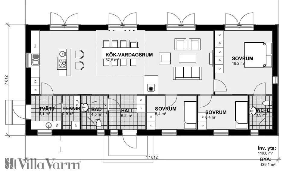 Villa Altermyran planritning 1