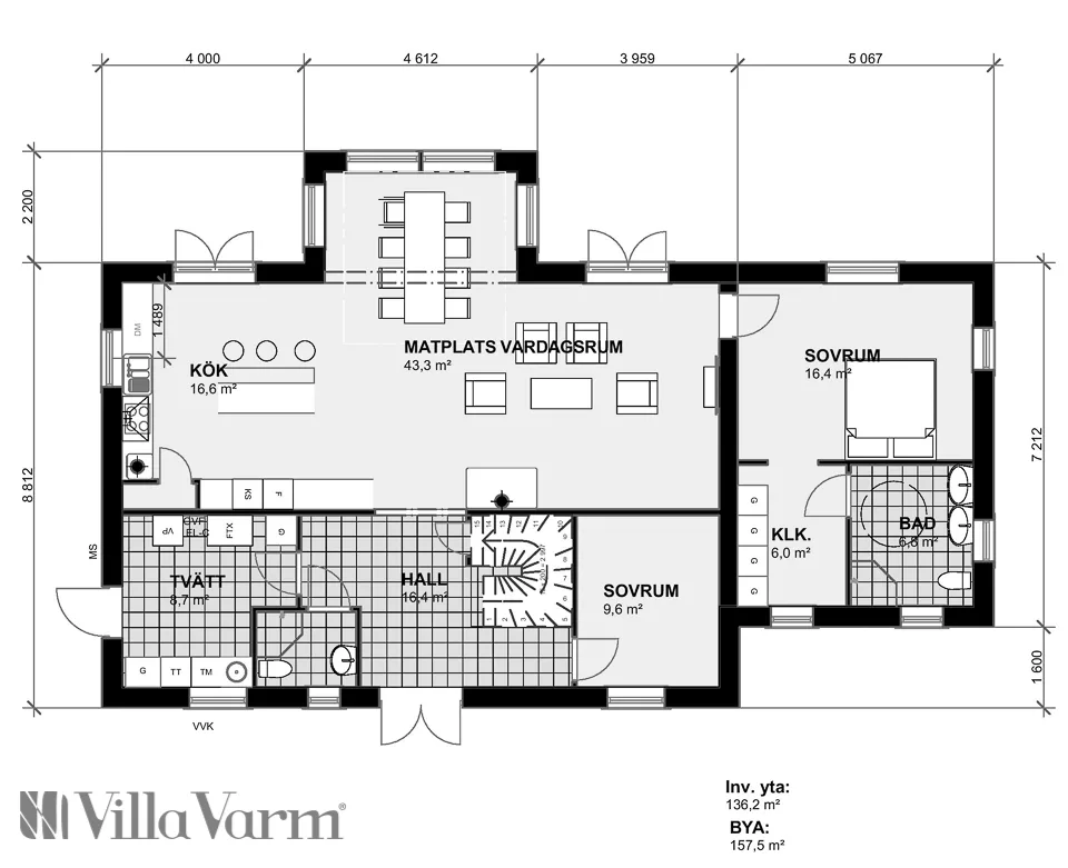 Villa Björkvik planritning 2