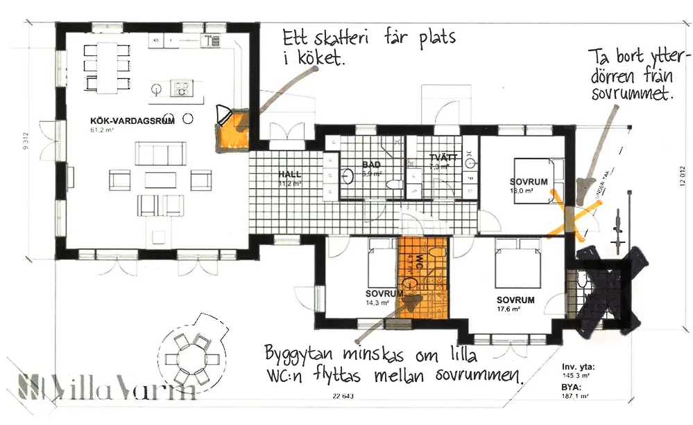 Villa Blidö planritning 2
