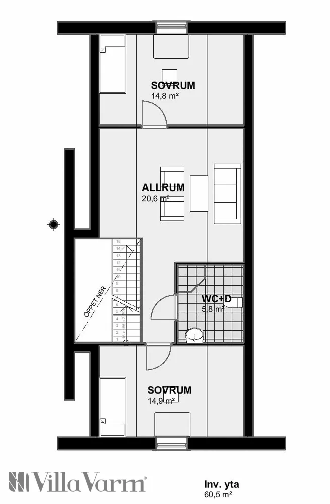 Villa Borgfors planritning 1