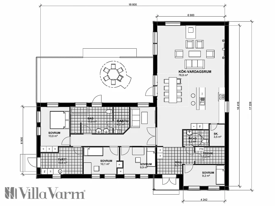 Villa Dalbacka planritning 1