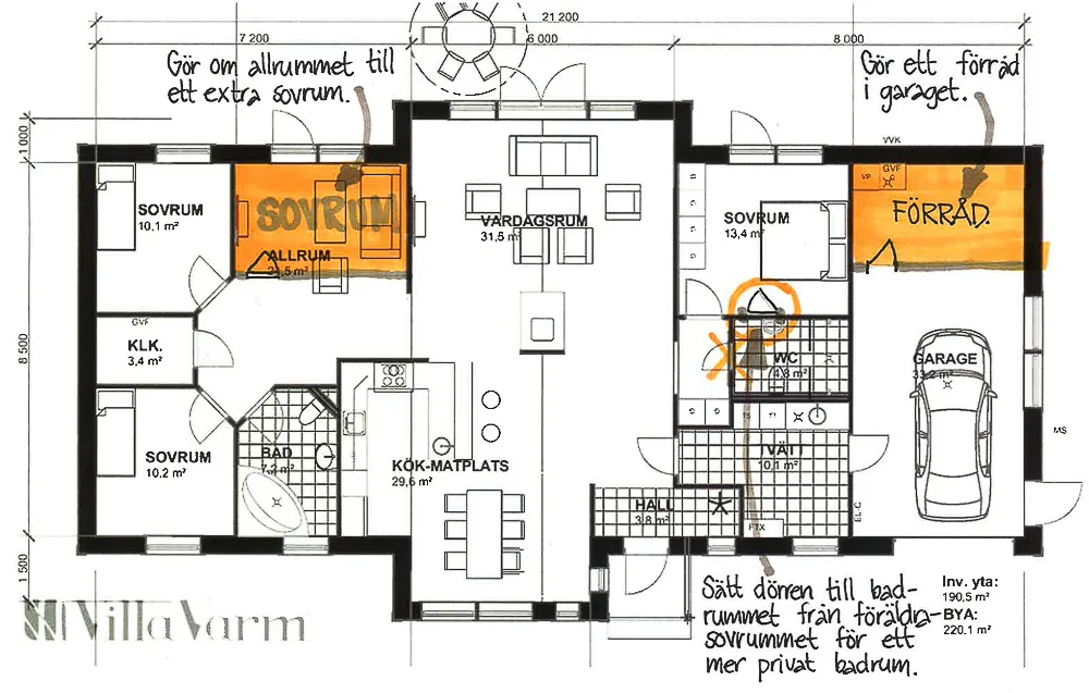 Villa Furuvik planritning 2