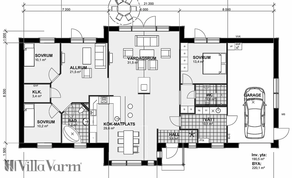 Villa Furuvik planritning 1