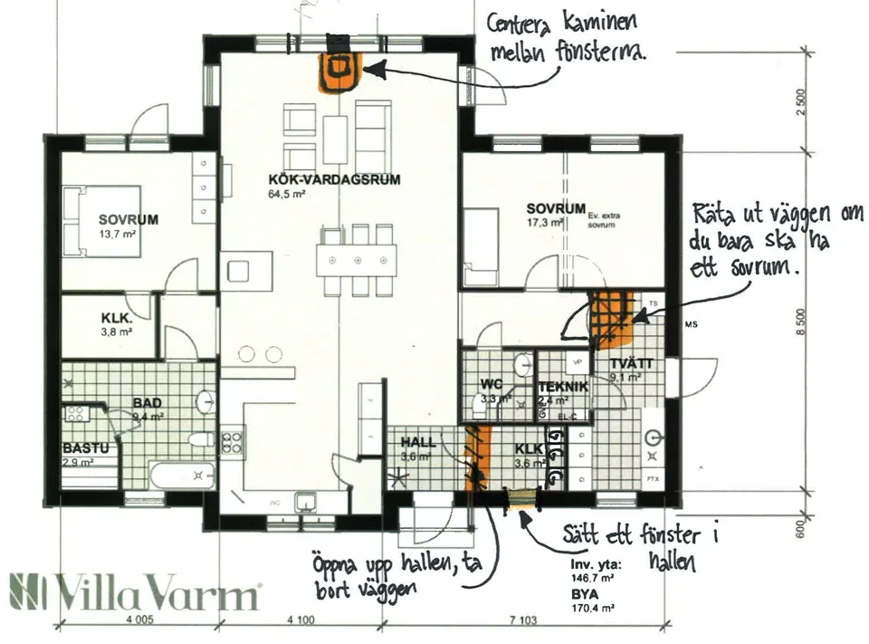 Villa Granholmen planritning 2