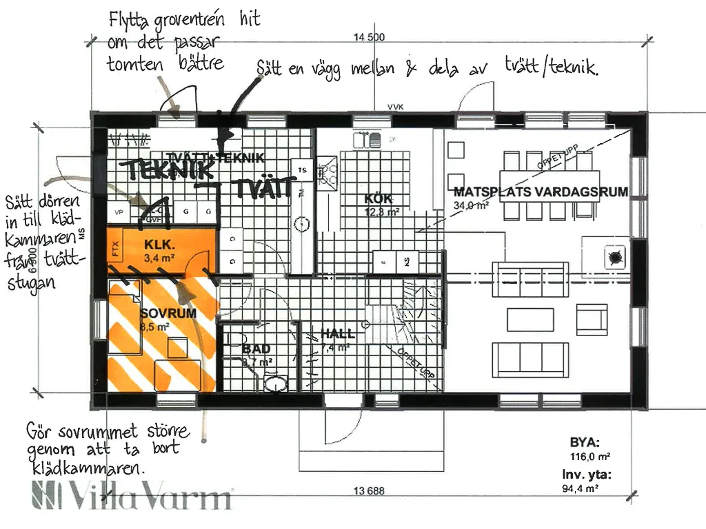 Villa Gyllengården planritning 1