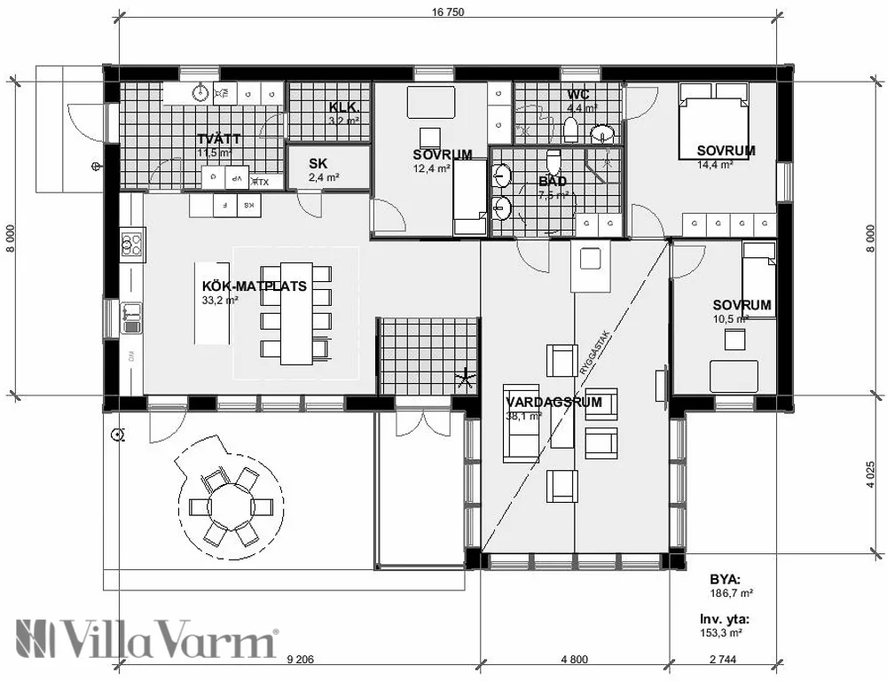 Villa Hällfors planritning 1