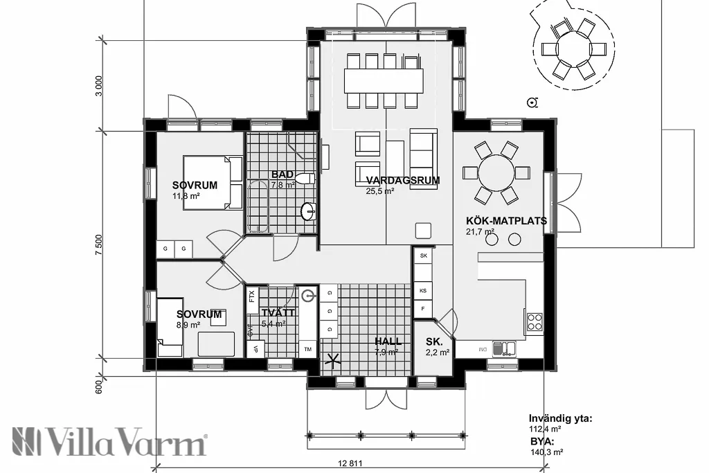 Villa Kussjö planritning 1