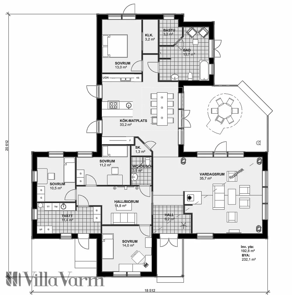 Villa Lövtorp planritning 2