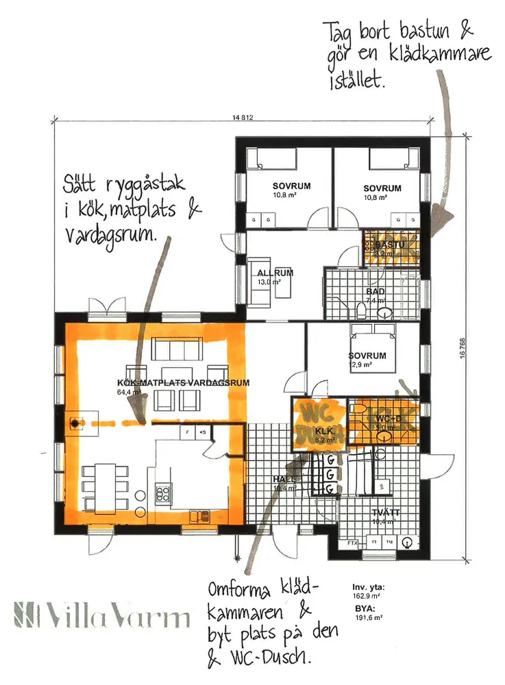 Villa Marielund planritning 1