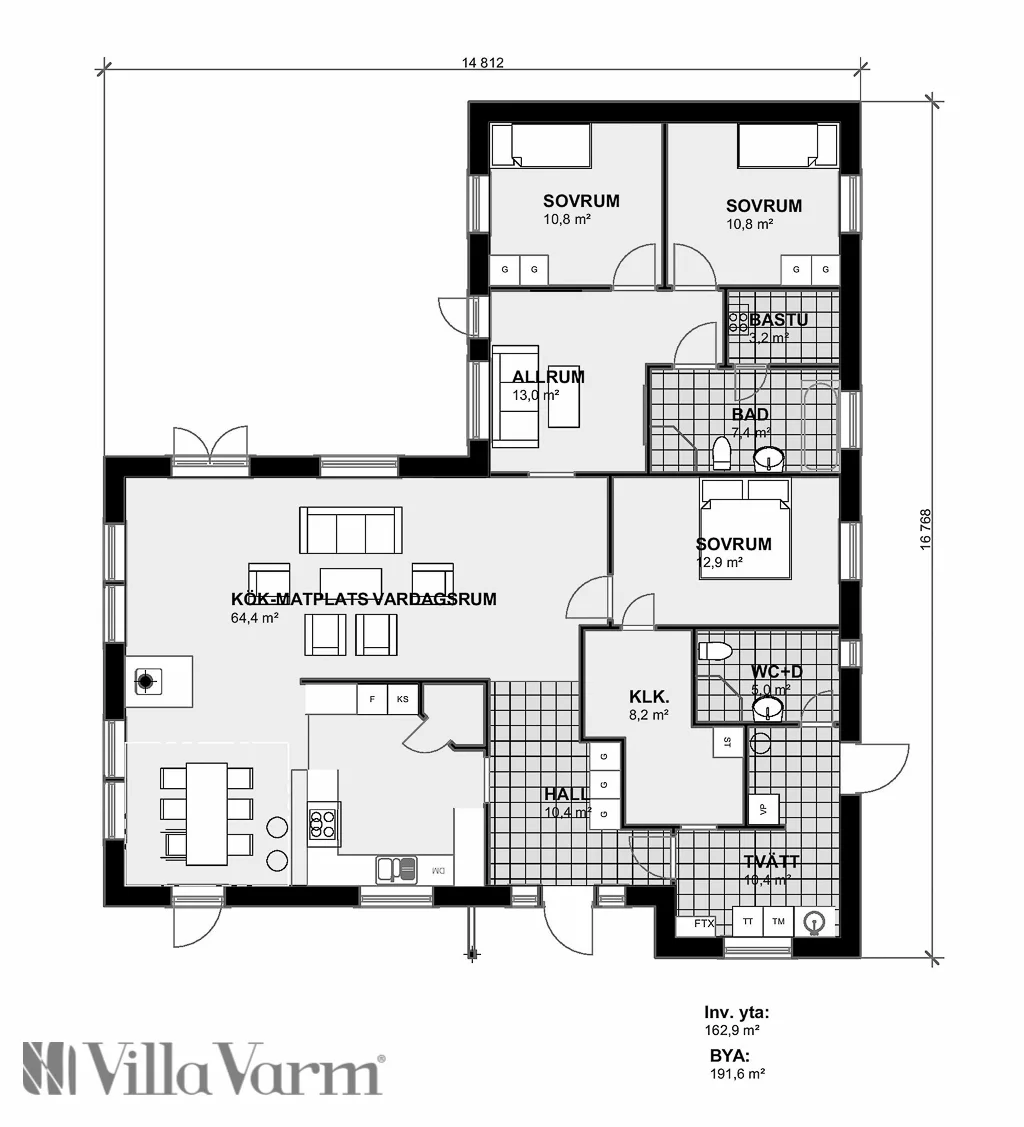 Villa Marielund planritning 2