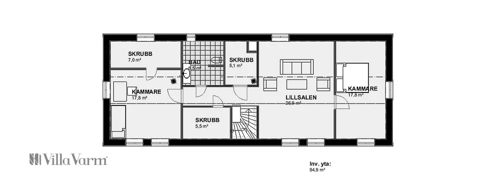 Villa Norrbottensgården planritning 1