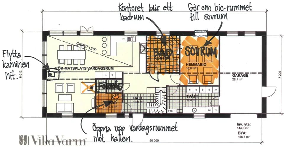 Villa Nydala planritning 1