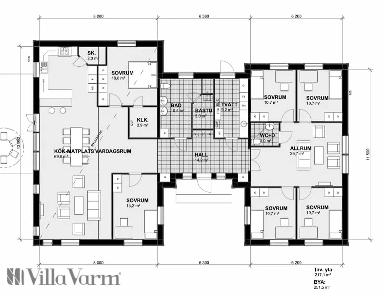 Villa Nystrand planritning 1