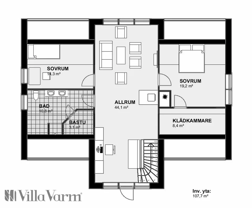 Villa Pålmark planritning 2