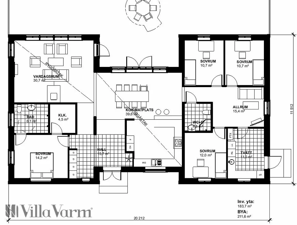 Villa Renkullen planritning 1