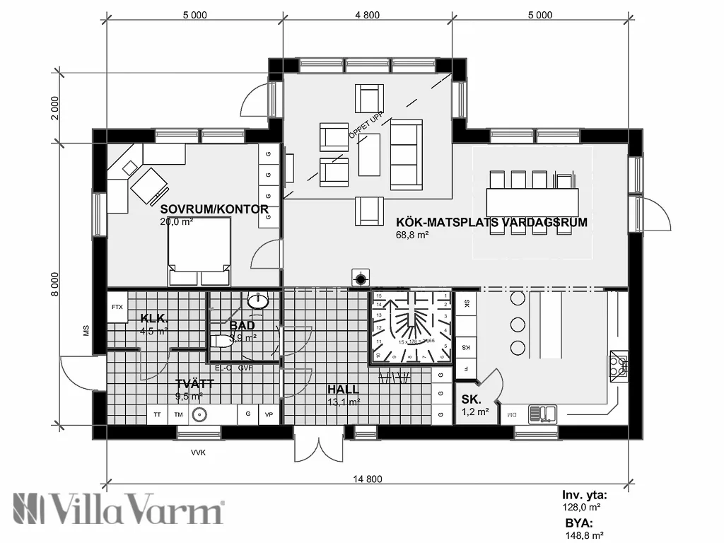 Villa Rosfors planritning 1