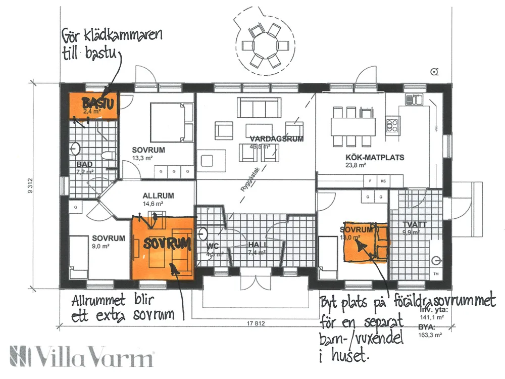 Villa Stenskär planritning 2