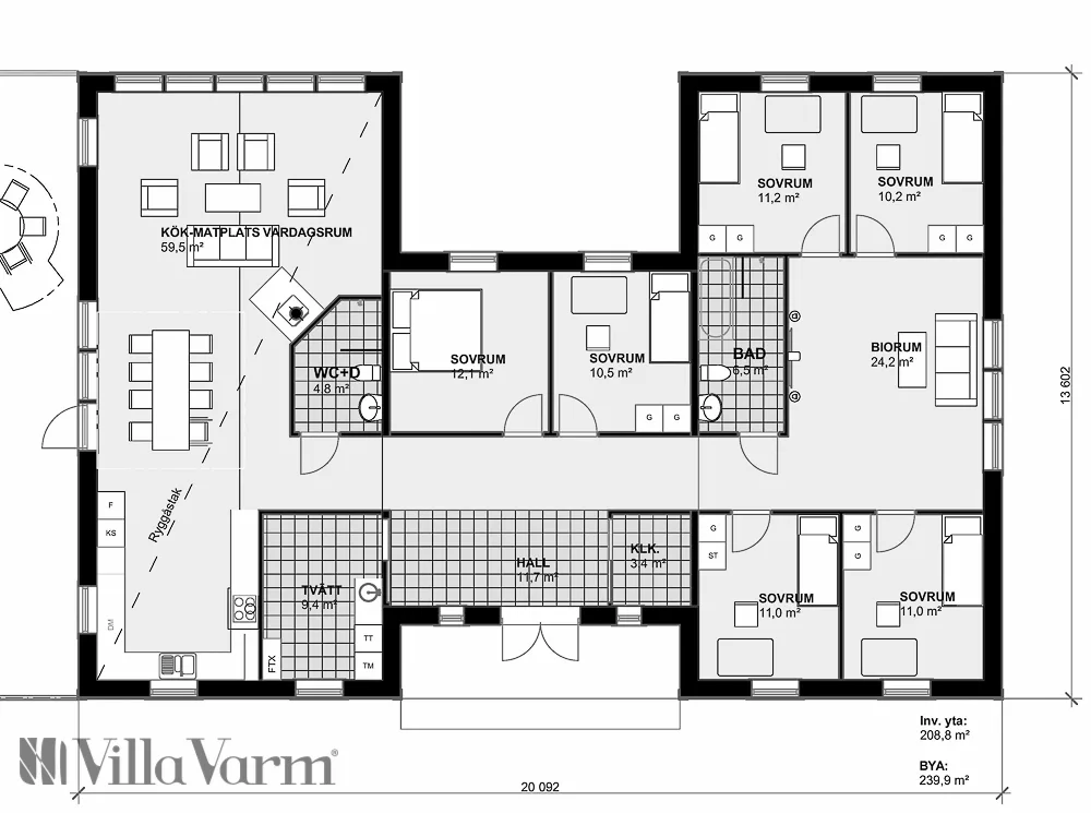 Villa Stöcksjö planritning 1