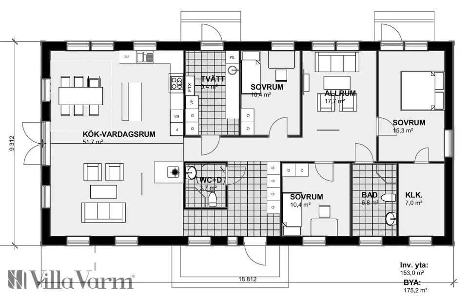 Villa Stormyran planritning 1
