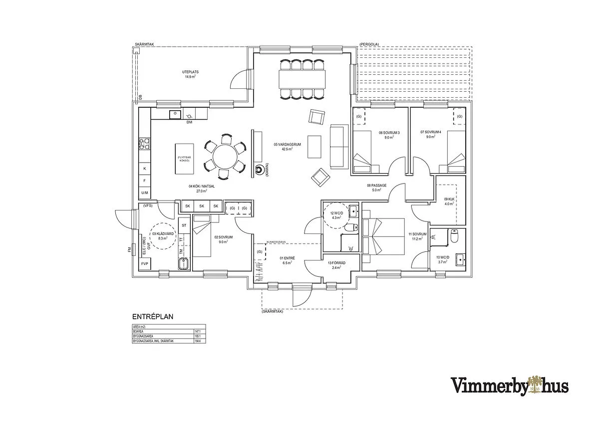 VH 147 Modern planritning 1