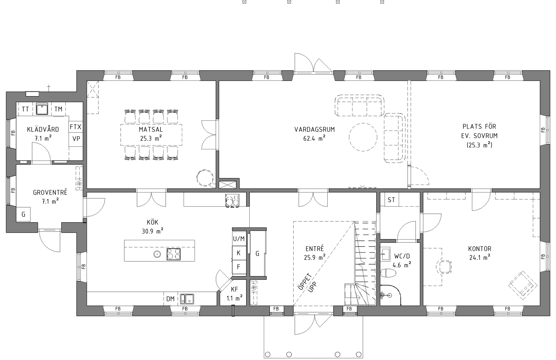 Herrgård D385 planritning 1