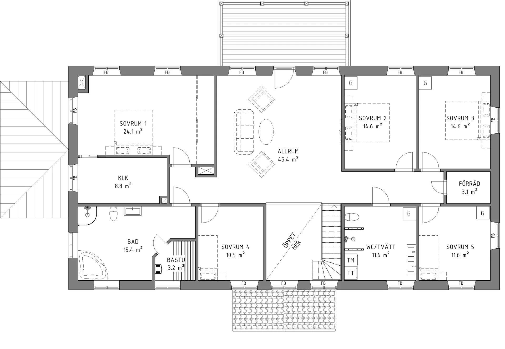 Herrgård D385 planritning 2