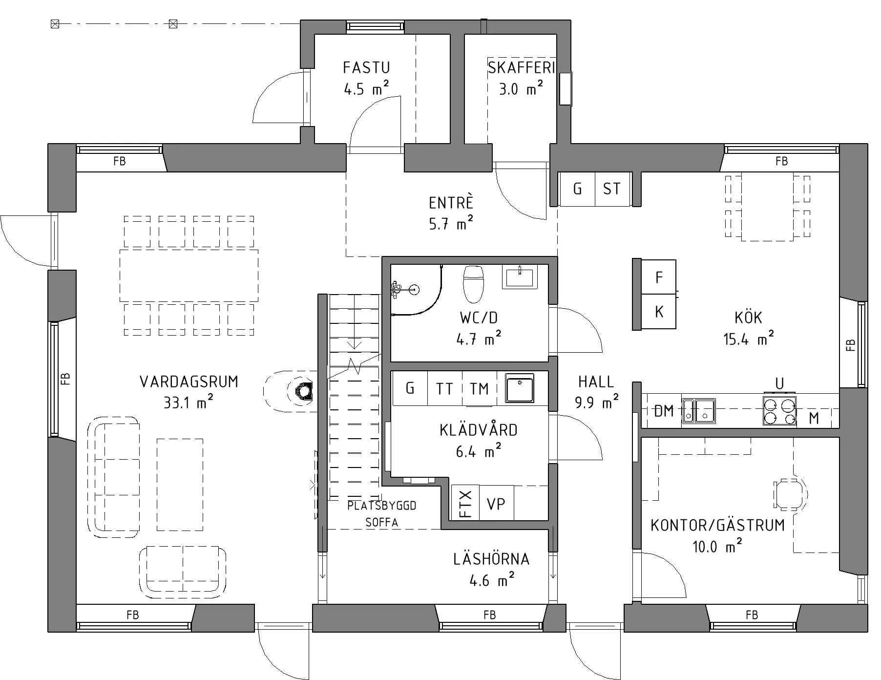 Passivhus Evert planritning 1