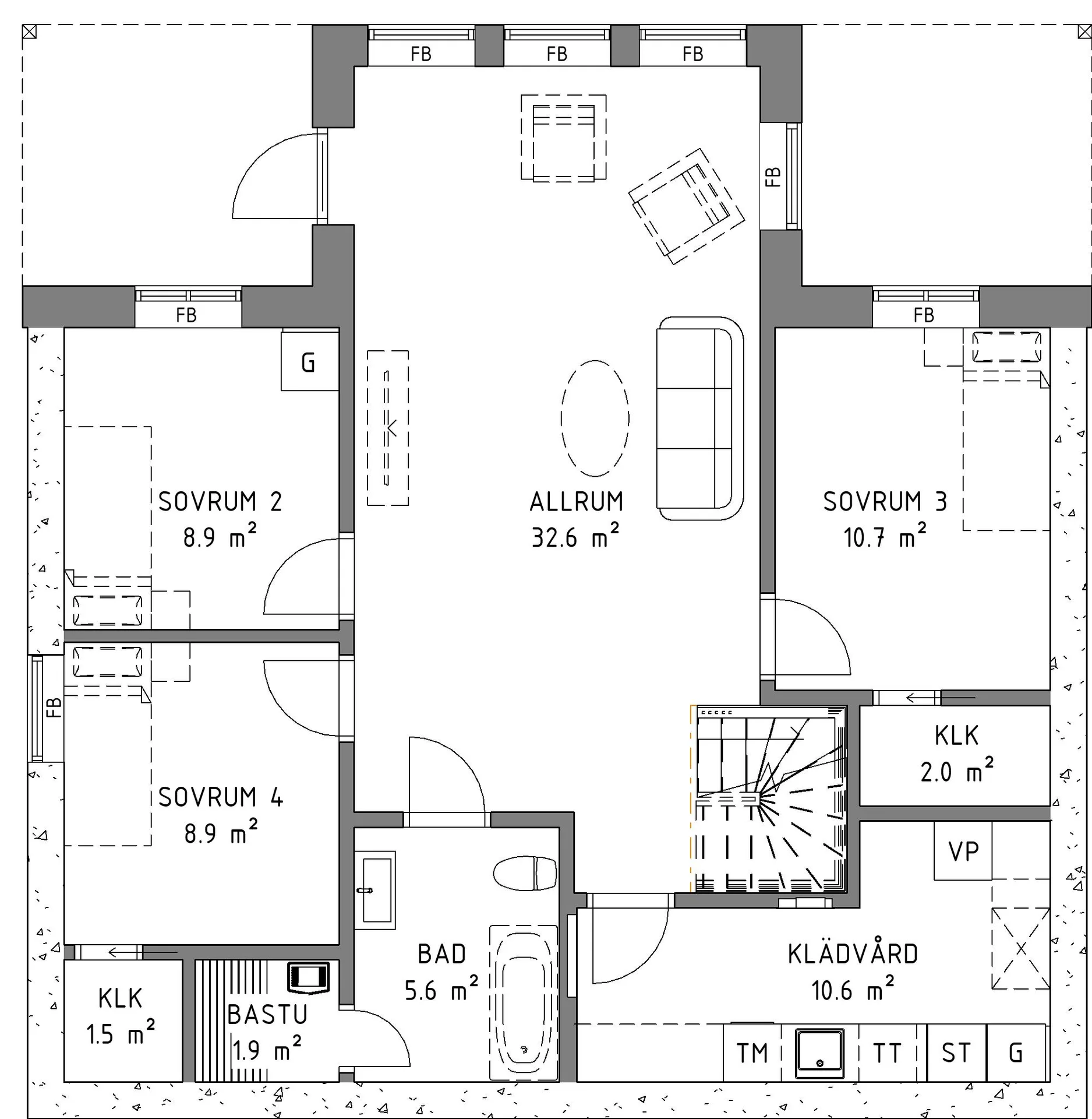 Timmerhus E182 planritning 2