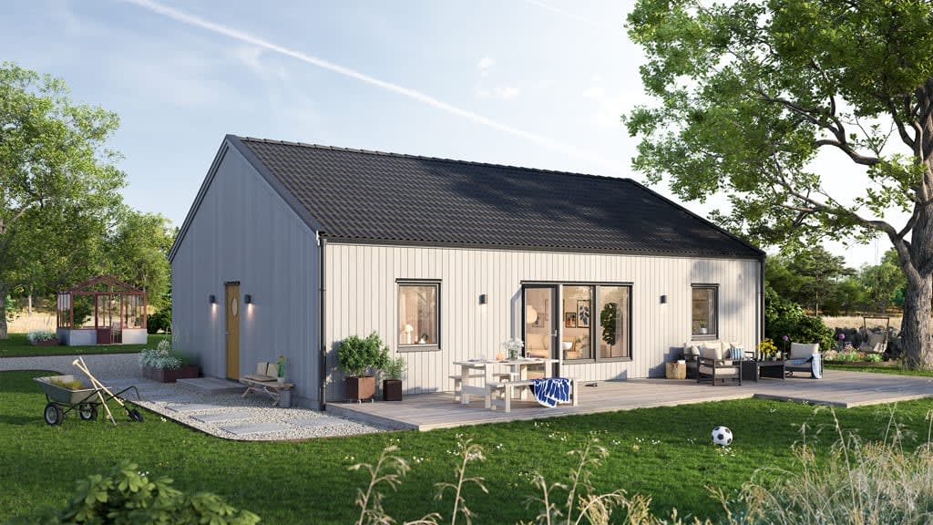 3D-Bild av Villa Vejby M från Varbergshus