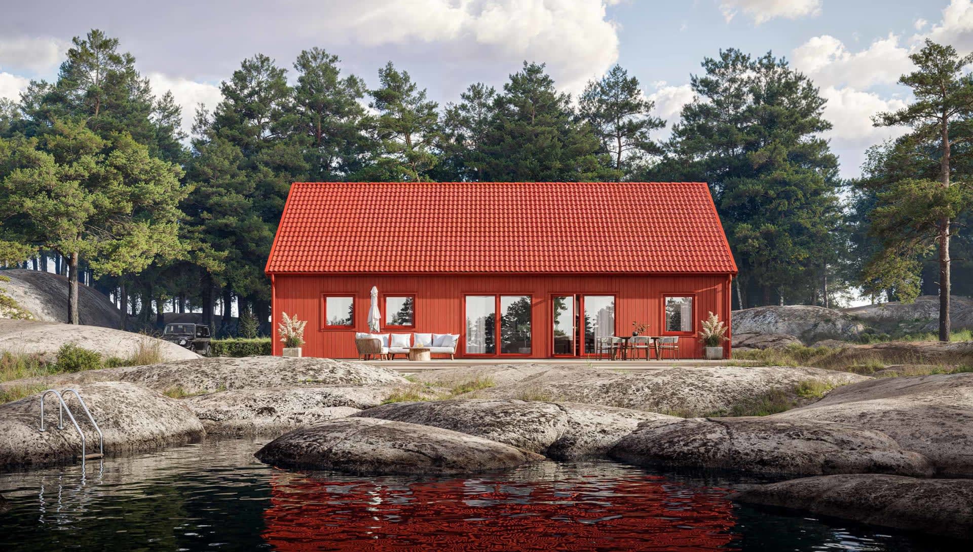 Bild på Trubaduren 124L Ladhus röd