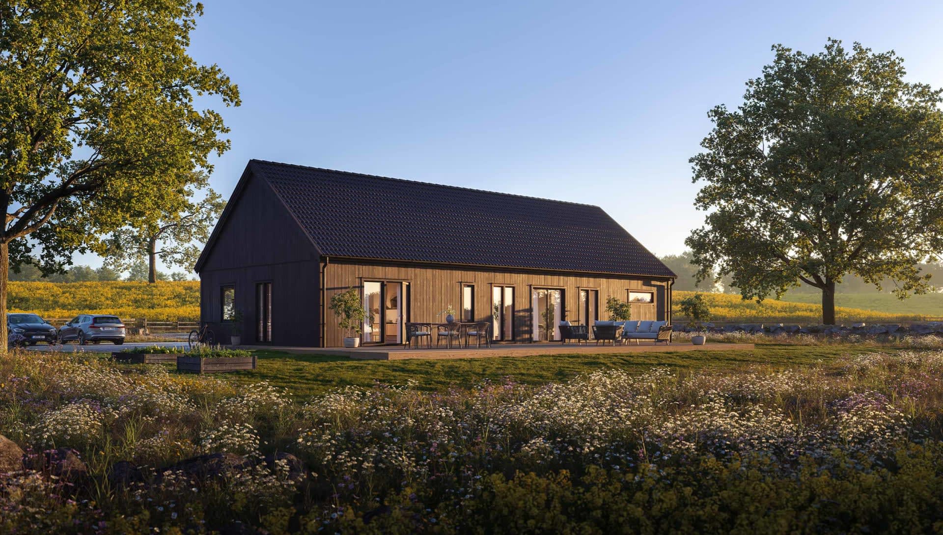 Bild på Trubaduren 135L Ladhus med solnedgång