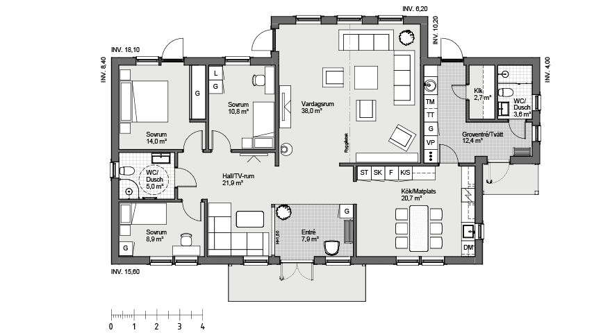 Ekerö 1 planritning