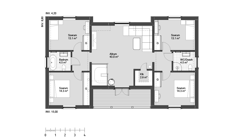 Ekliden 1 planritning