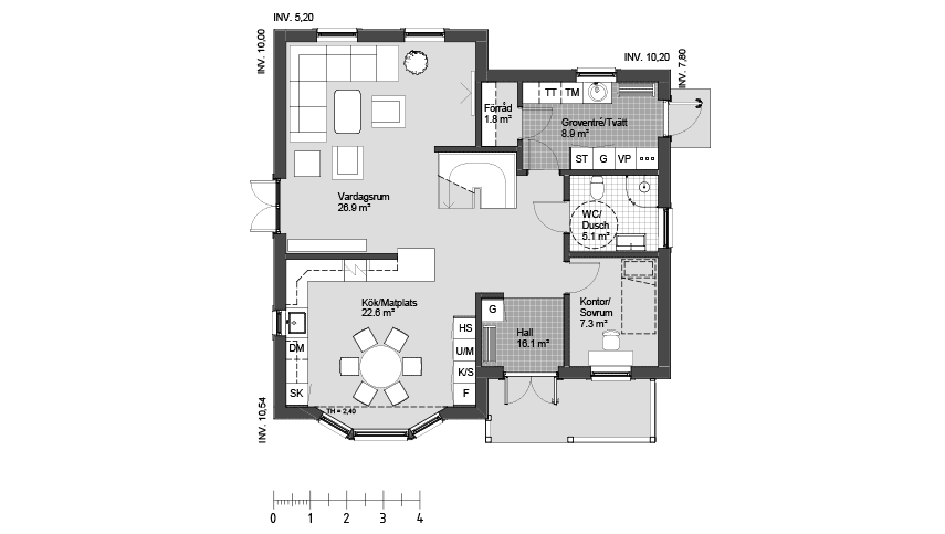 Tingstad 1 planritning