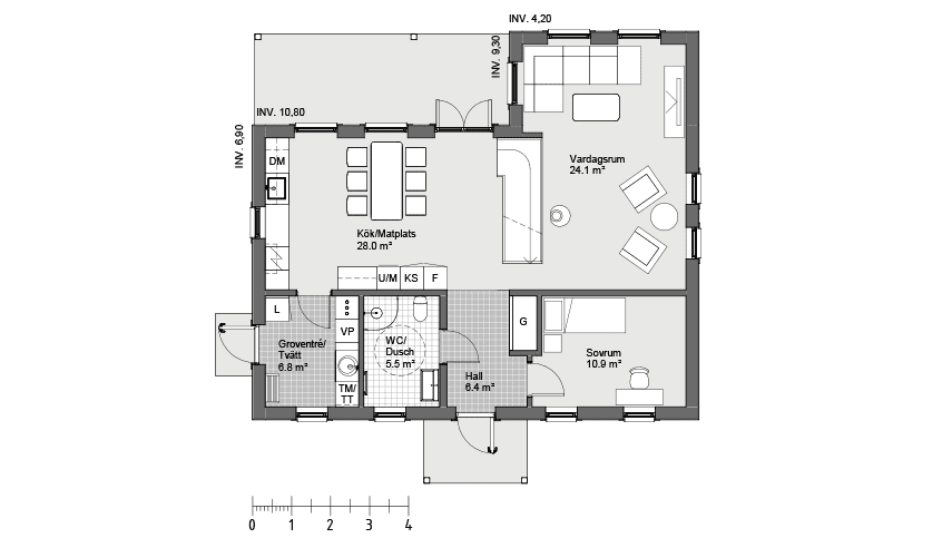 Hampton 1 planritning