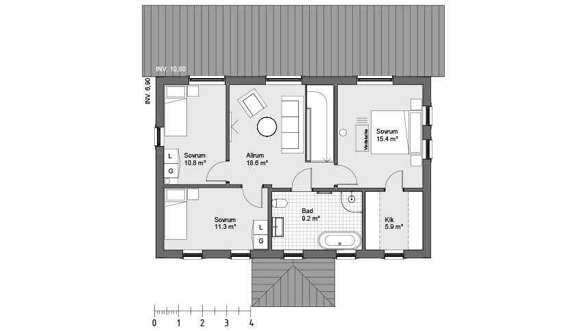 Hampton 1 planritning