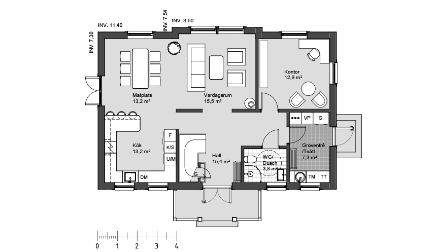 Liljedal 1 planritning