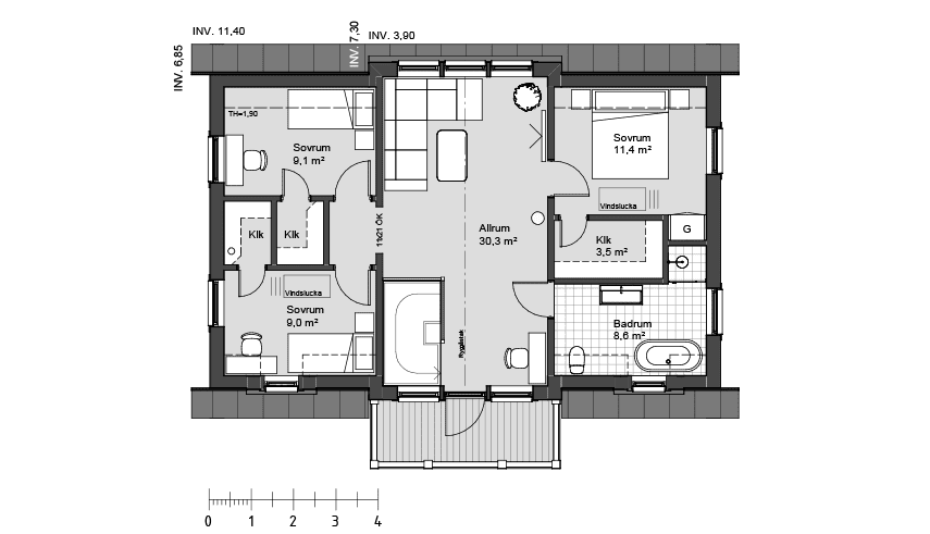 Liljedal 1 planritning
