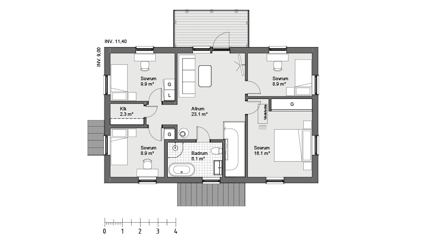 Källhaga 1 planritning