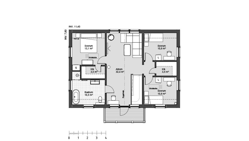 Åsvik 1 planritning
