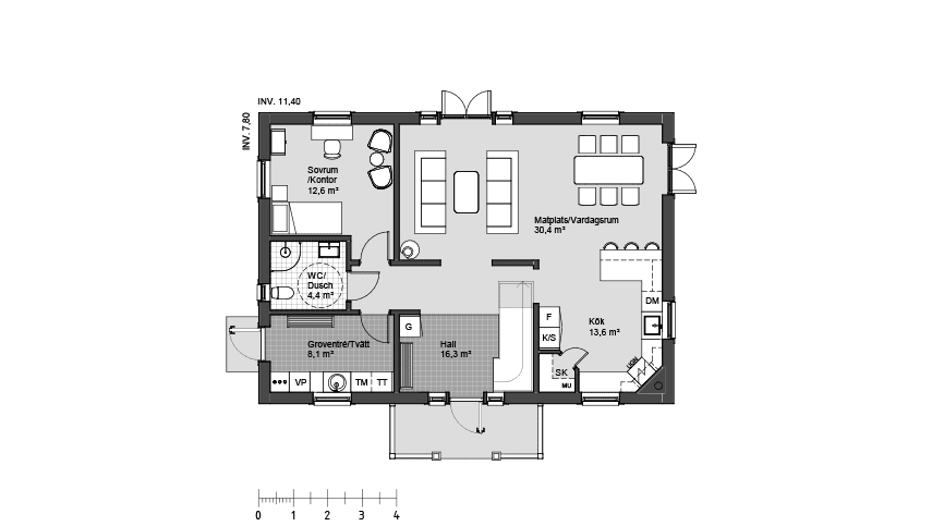 Åsvik 1 planritning