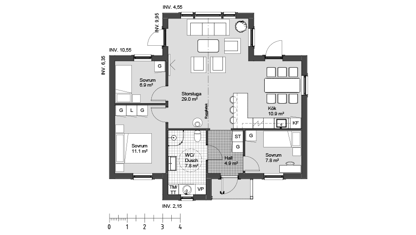 Fagerhult 96 planritning