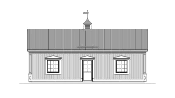 Gästhus 6,6 x 10,6 fasad